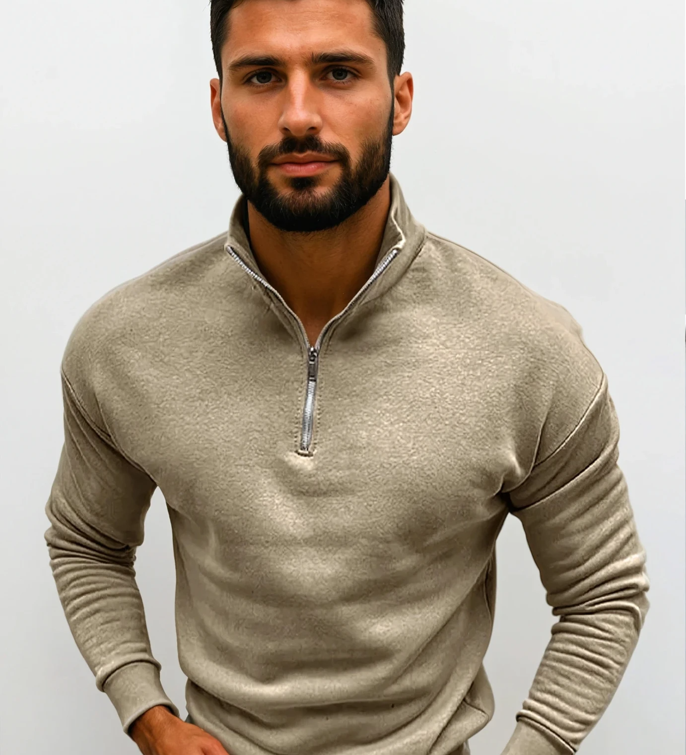 Lorenzo Bianchi – Genser for herre Luxe med glidelås kort og Style tidløs