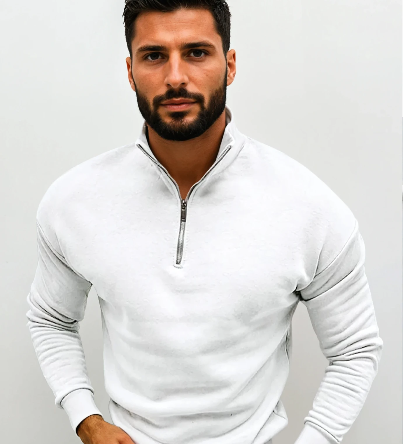 Lorenzo Bianchi – Genser for herre Luxe med glidelås kort og Style tidløs