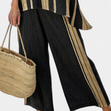Tamara – Behagelig oversized stripete topp og avslappet linbukse