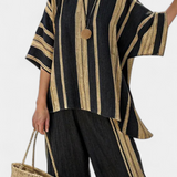 Tamara – Behagelig oversized stripete topp og avslappet linbukse