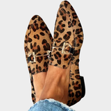Gina – Elegante mokasiner Léopard