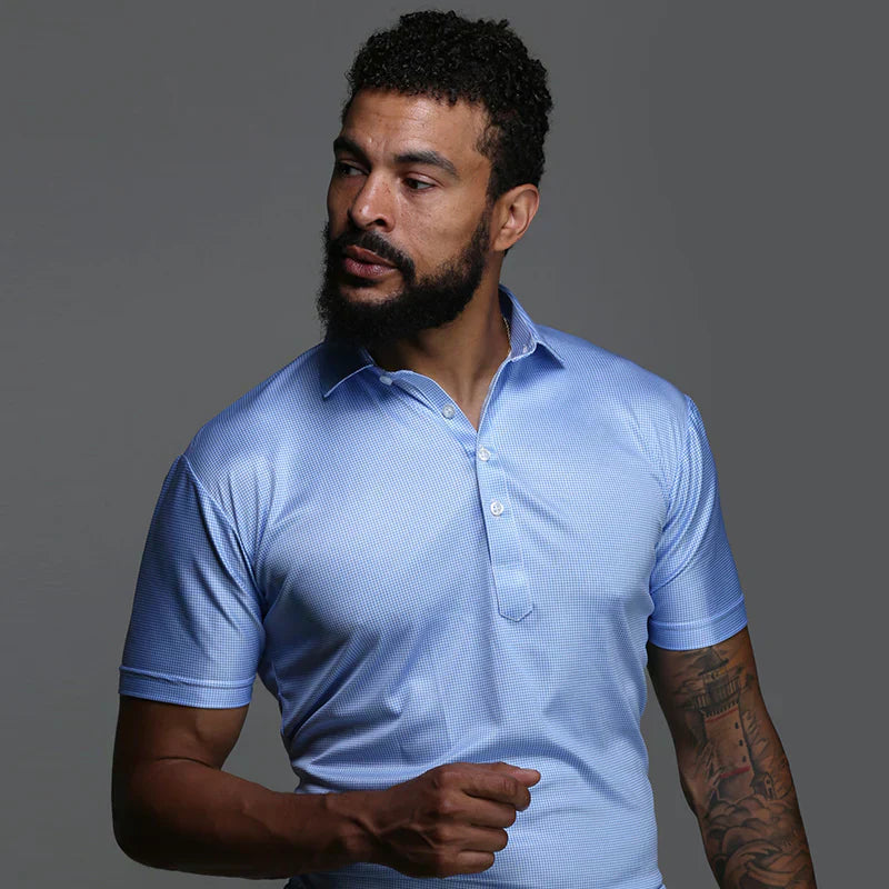 Jakob – Poloskjorte med korte ermer i slim fit og performance elegant