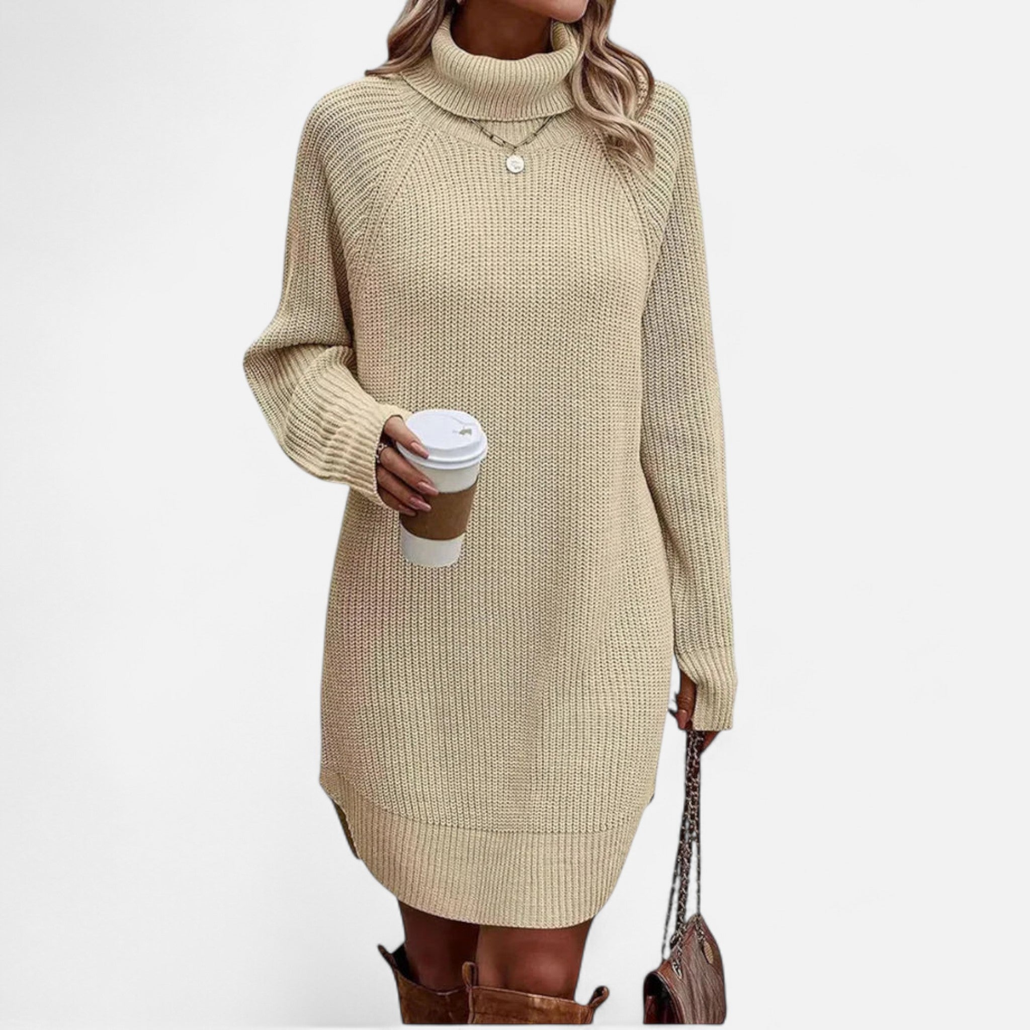 Ancienne Monde – Elegant damekjole i klassisk strikk