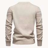 Strikkegenser for herre – genser Slim Fit i pustende bomullsblanding
