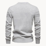 Strikkegenser for herre – genser Slim Fit i pustende bomullsblanding