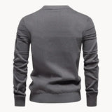 Strikkegenser for herre – genser Slim Fit i pustende bomullsblanding