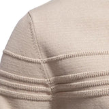 Strikkegenser for herre – genser Slim Fit i pustende bomullsblanding