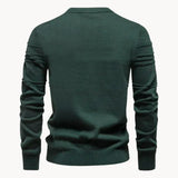 Strikkegenser for herre – genser Slim Fit i pustende bomullsblanding