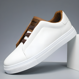Alexander | Hvite herresneakers i skinn av høy kvalitet