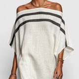 Nora – Maxikjole off-shoulder med flaggermusermer