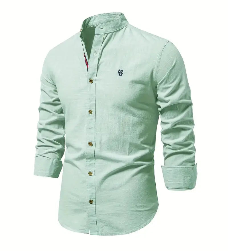 Elegant avslappet slim fit-herreskjorte med knapper