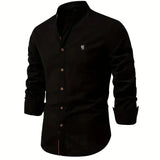 Elegant avslappet slim fit-herreskjorte med knapper