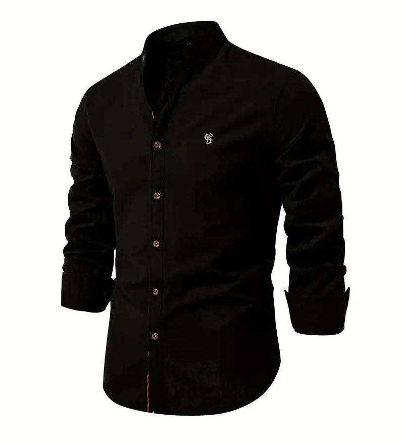 Elegant avslappet slim fit-herreskjorte med knapper
