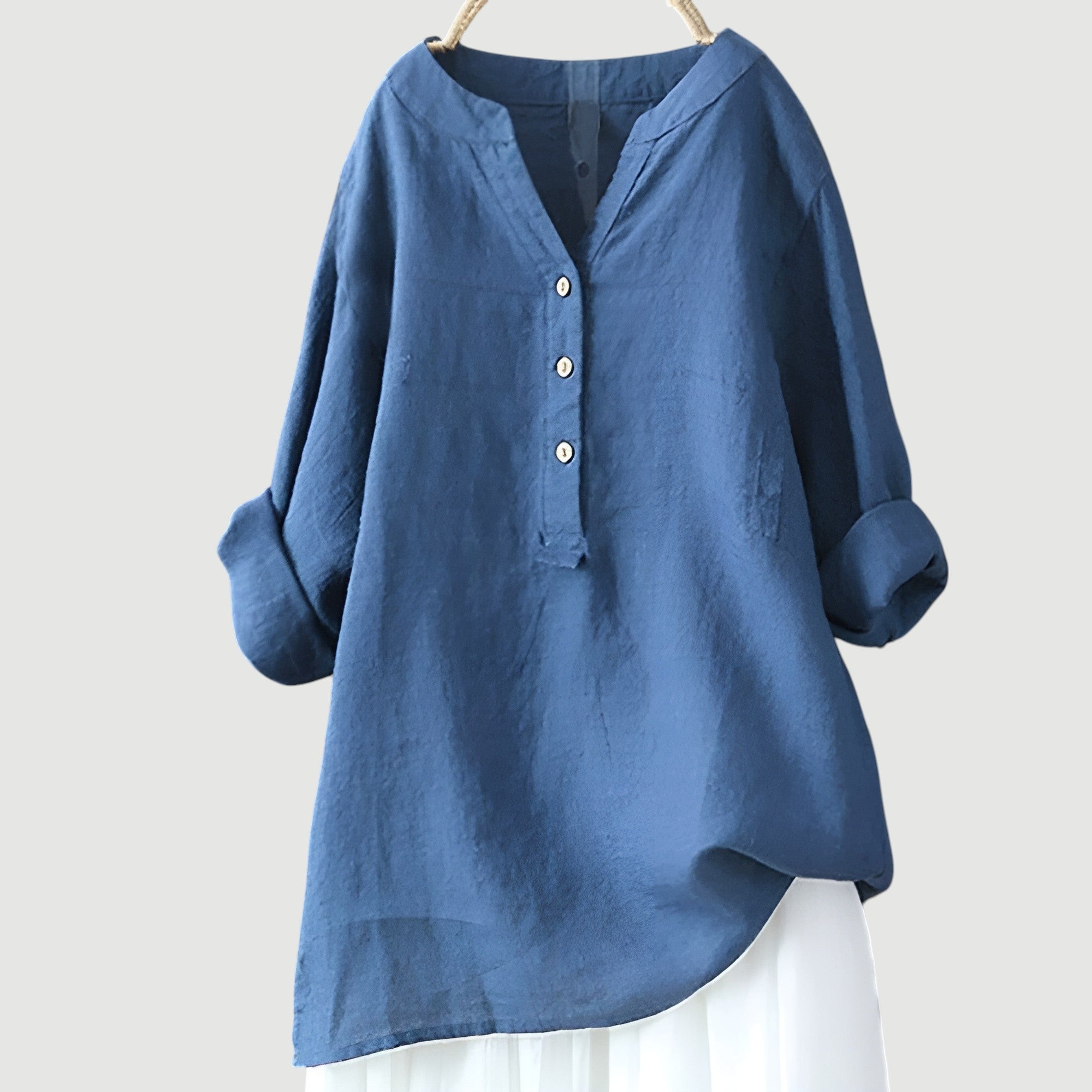 Ferdinanda – Feminin bluse i lett og behagelig lin