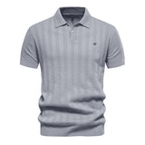 Bendik – Poloskjorte stripet chic strikket