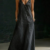 Vera – Longue denimkjole med knapper