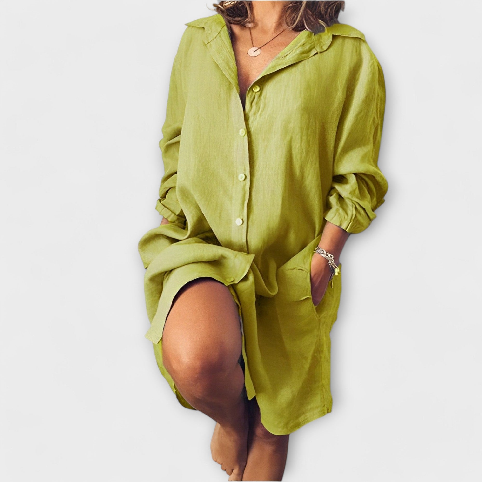 Margrete – Avslappet linbluse