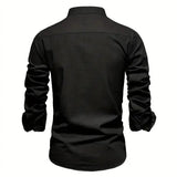 Elegant avslappet slim fit-herreskjorte med knapper
