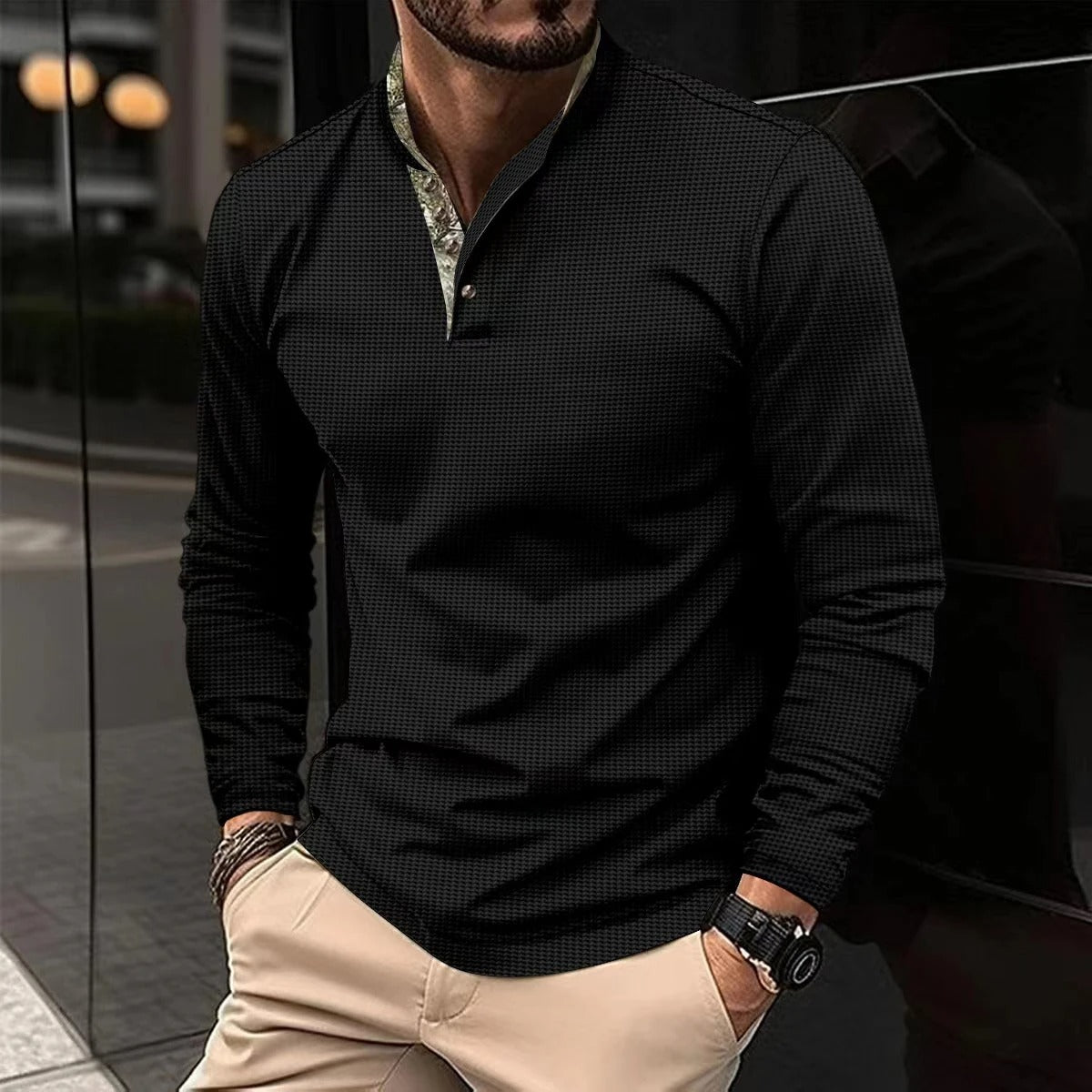Hugo™ Elegant langermet poloskjorte