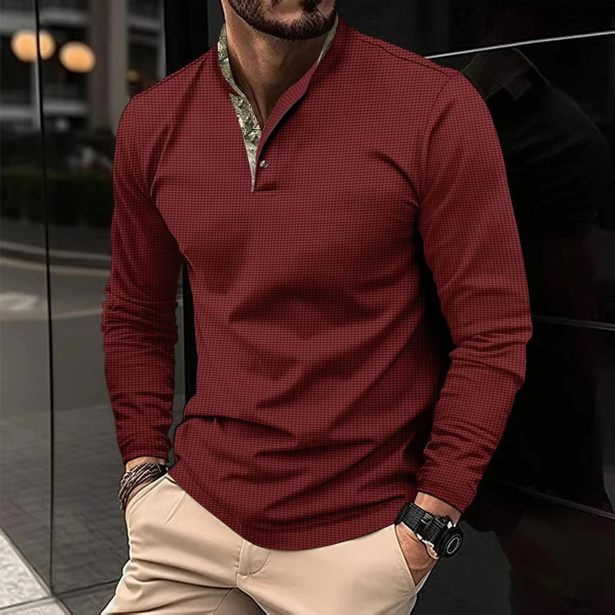 Hugo™ Elegant langermet poloskjorte