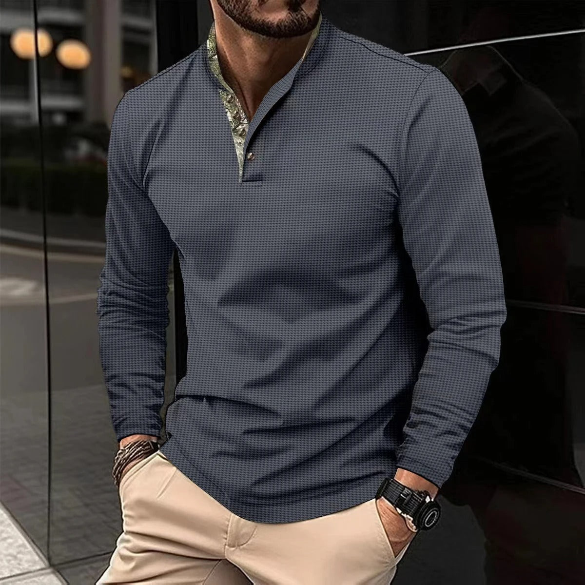 Hugo™ Elegant langermet poloskjorte