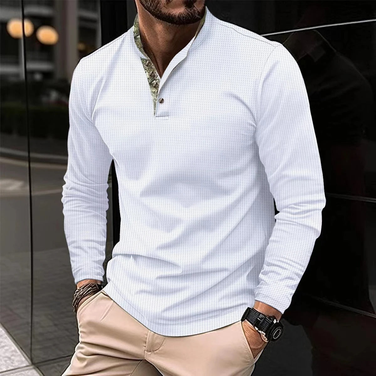 Hugo™ Elegant langermet poloskjorte