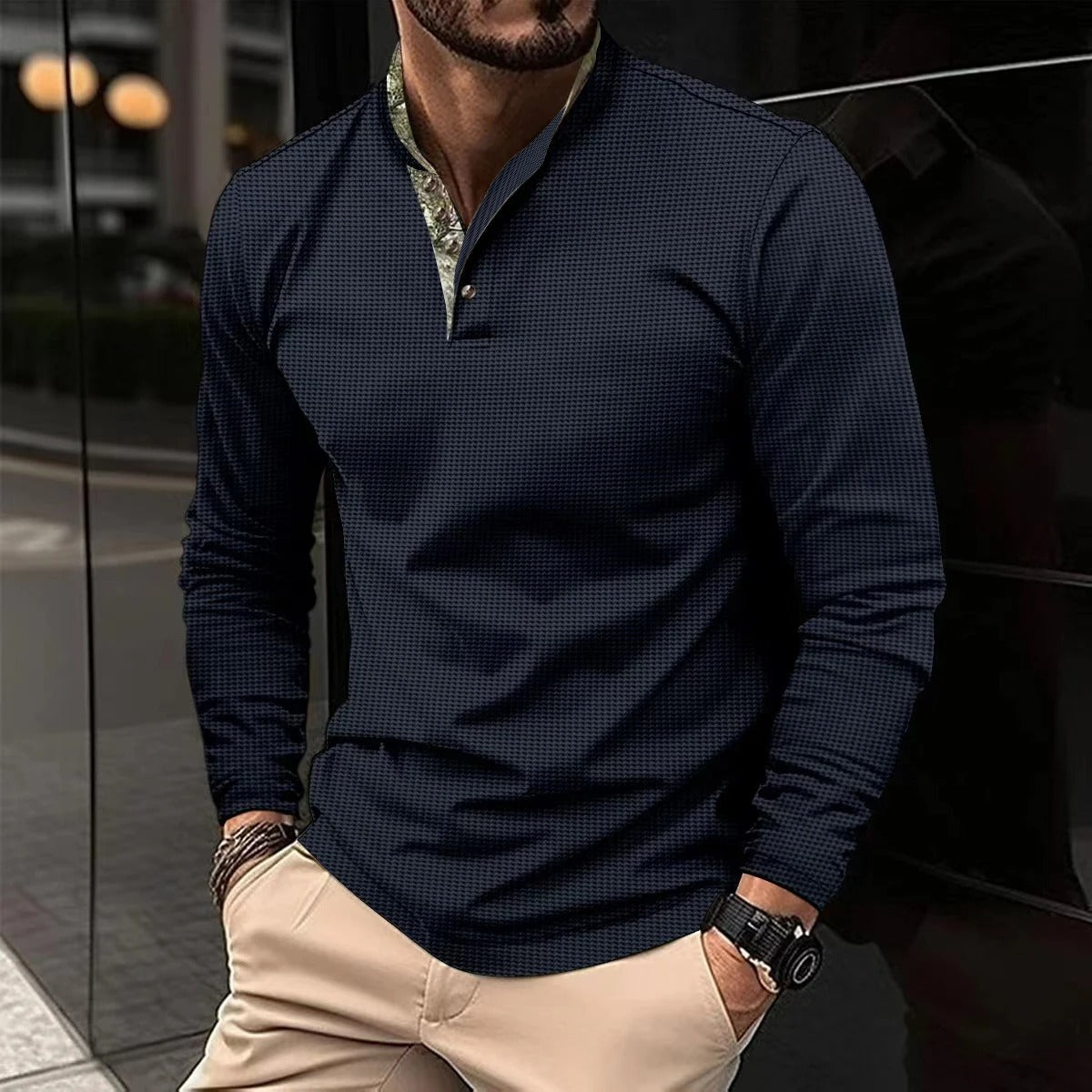 Hugo™ Elegant langermet poloskjorte