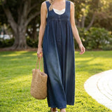 Karen – Maxikjole i denim Vintage myk og vasket