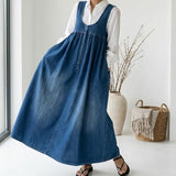 Karen – Maxikjole i denim Vintage myk og vasket