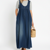 Karen – Maxikjole i denim Vintage myk og vasket