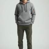 Heren Half glidelås Hoodie – Sweat med Capuche Urbain behagelig med lommer