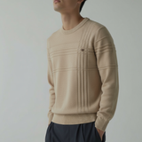 Strikkegenser for herre – genser Slim Fit i pustende bomullsblanding