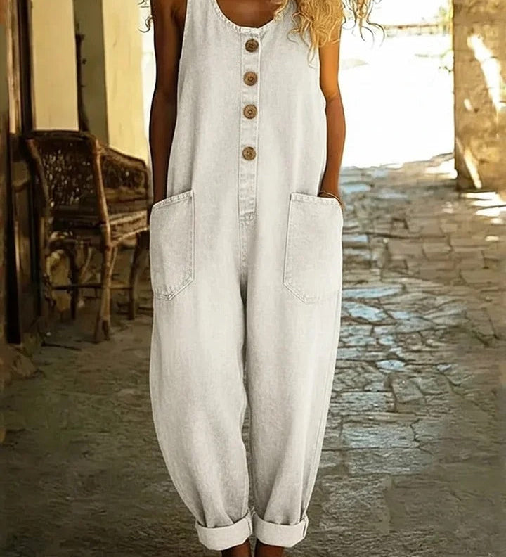 Rut – Buksedress i denim vintagevasket i bomull