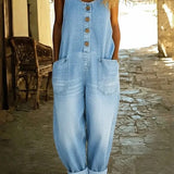 Rut – Buksedress i denim vintagevasket i bomull