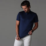 Jakob – Poloskjorte med korte ermer i slim fit og performance elegant