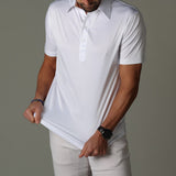 Jakob – Poloskjorte med korte ermer i slim fit og performance elegant