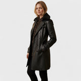 Dina – Elegant skinnfrakk