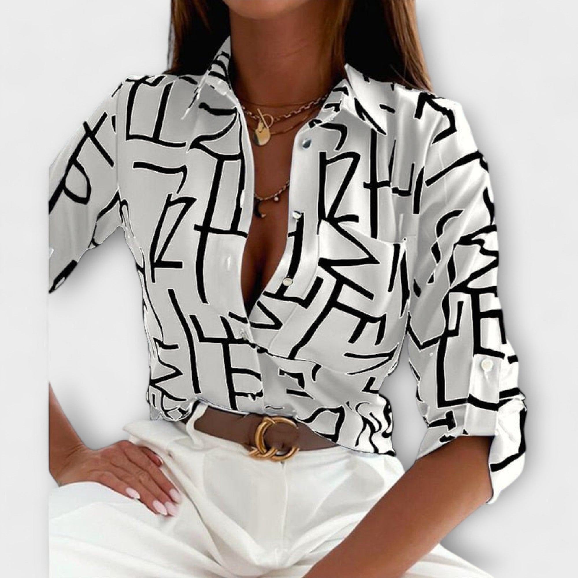 Filippa – Bluse med klassisk krage
