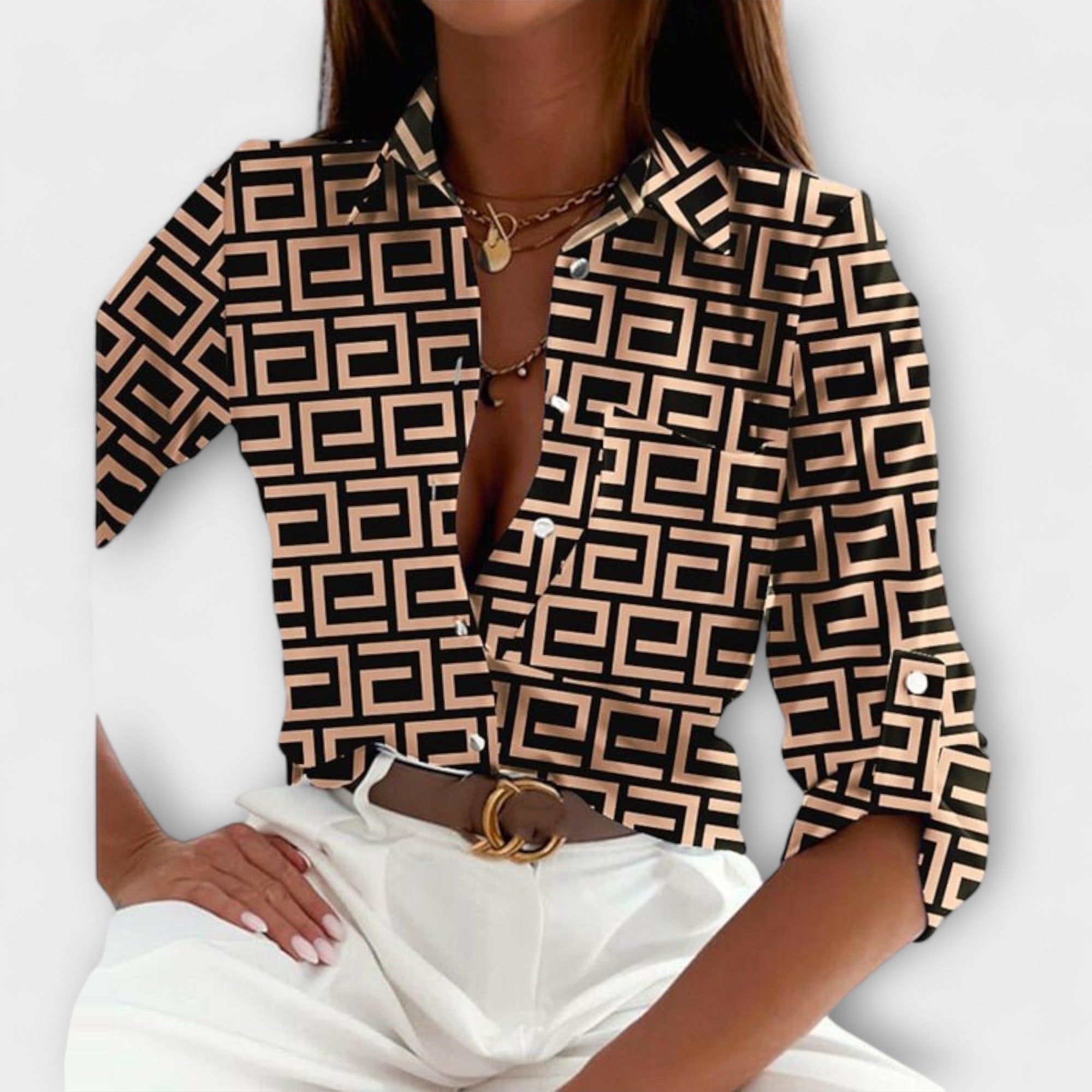Filippa – Bluse med klassisk krage