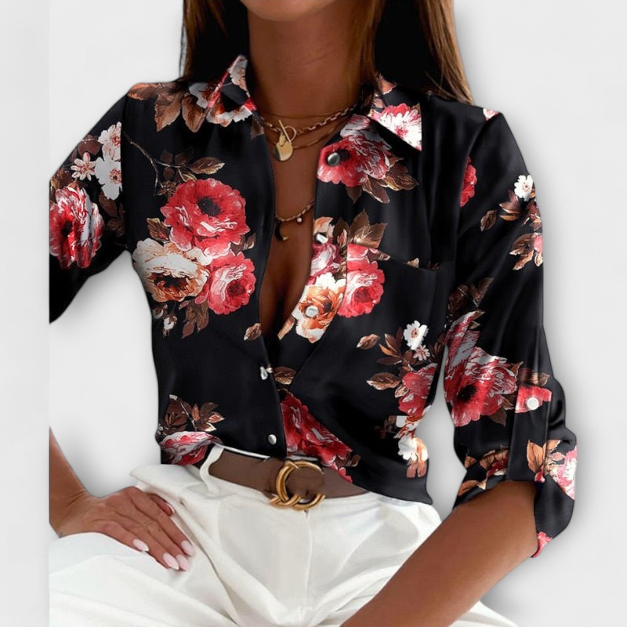 Filippa – Bluse med klassisk krage