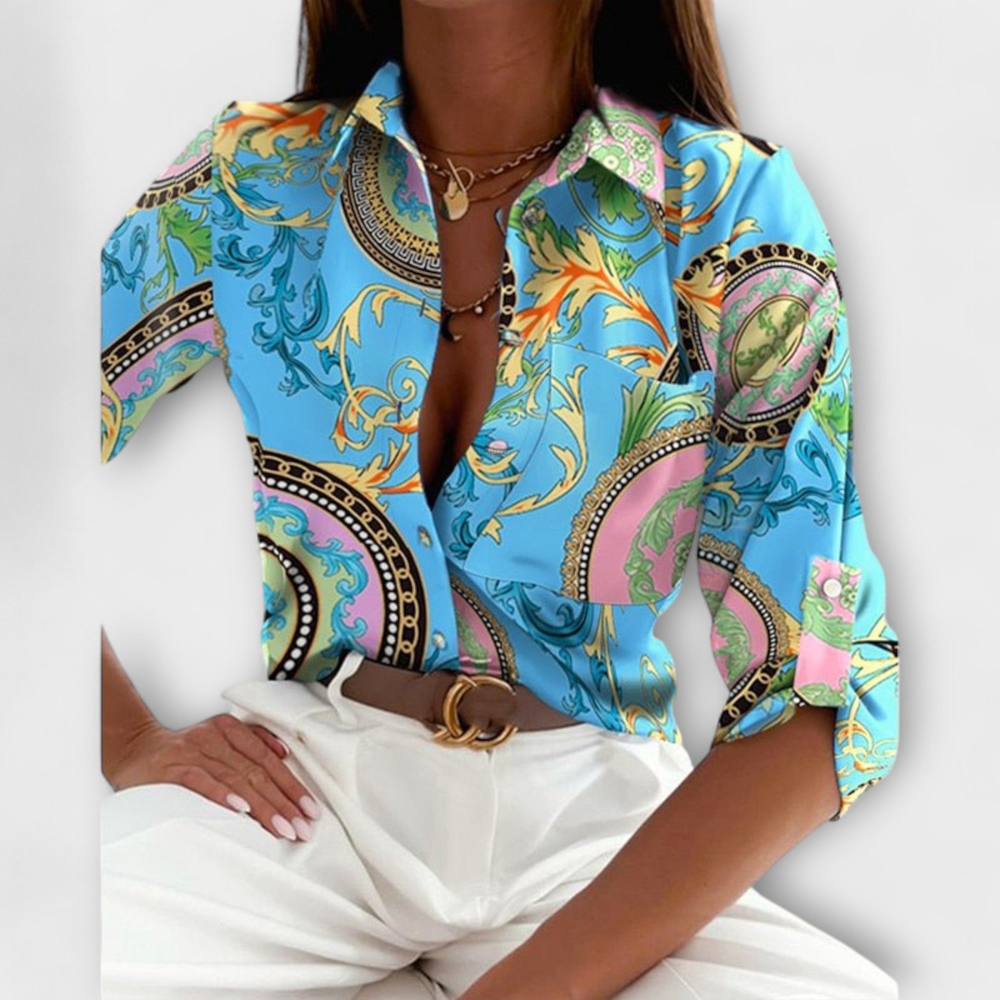 Filippa – Bluse med klassisk krage
