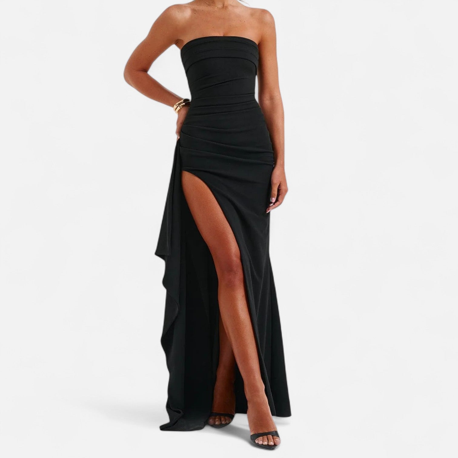 Ancienne Monde – Bustierkjole med høy splitt for dame – dristig eleganse, moderne kveldsglamour